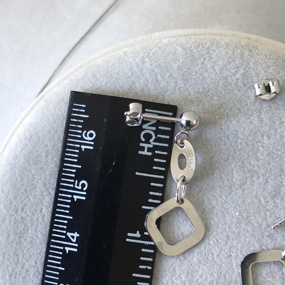 10 k White Gold Solid Italy Made Necklace Earrings - Picture 6 of 10